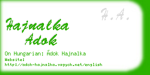 hajnalka adok business card