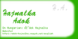 hajnalka adok business card